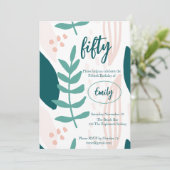 リービパステルグリーン50thバースデーパーティーへの招待 招待状 (スタンド正面)