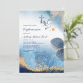 リービブルーフレーム宗教招待状2 招待状 (スタンド正面)