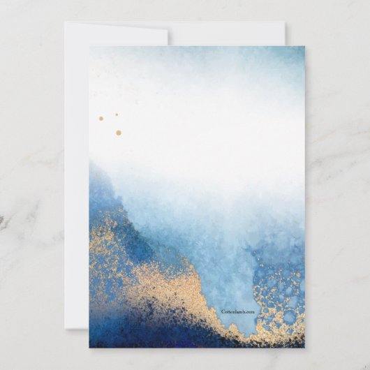 リービブルーフレーム宗教招待状2 招待状 (裏面)