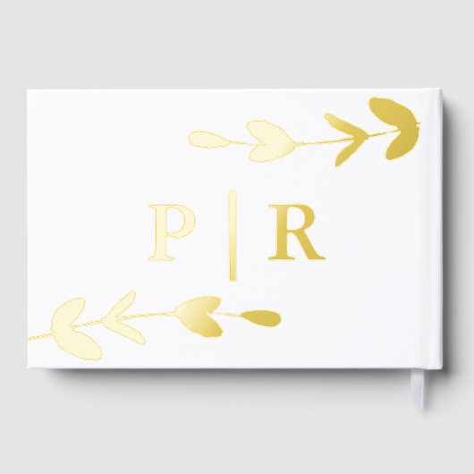 リービモノグラムの名前と日付結婚の数 ゲストブック (裏面)