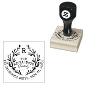 リービローレルブランチリースモノグラムファミリーアドレス ラバースタンプ (押印)