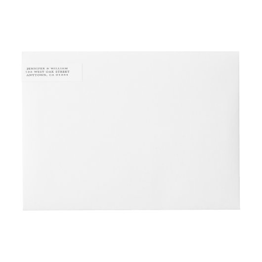 リービーウォーターカラーボタニッ結婚クス差出人住所 ラップアラウンドラベル (正面)