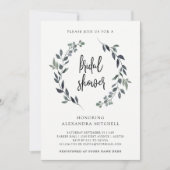 リービーウォーター色リース |ブライダルシャワー 招待状 (正面)