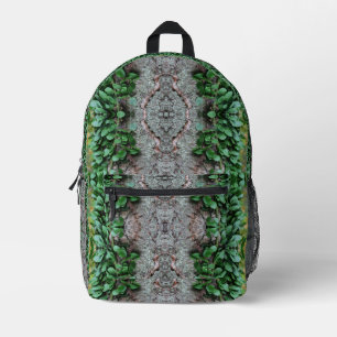リービーグリーンつる植物オンツリー鏡抽象芸術 プリントバックパック