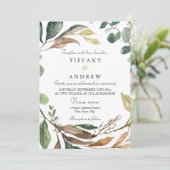 リービーグリーンエレガントリースモダン結婚ズ 招待状 (スタンド正面)