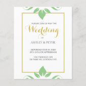 リービーグリーン結婚式招待状 (正面)