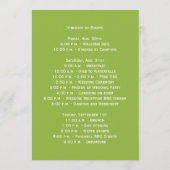 リービーブランチキャンピングまたは自然結婚式招待状 プログラム (裏面)