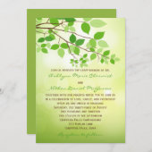 リービーブランチキャンピングまたは自然結婚式招待状 プログラム (正面/裏面)