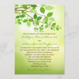 リービーブランチキャンピングまたは自然結婚式招待状 プログラム