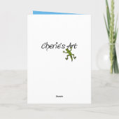 リーピンのトカゲ!閏年誕生日グリーティングカード カード (裏面)