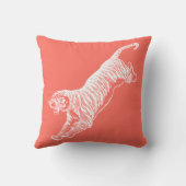 リーピングタイガーオレンジ装飾用クッション クッション (裏面)