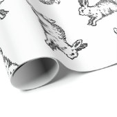 リーピングラビットキュートヴィンテージアーカスタムトBGカラー ラッピングペーパー (ロールコーナー)