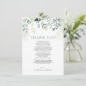リーピーセージグリーンユーカリ庭園の結婚式 サンキューカード (スタンド正面)
