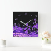 リーピープルつる植物ウォールクロック スクエア壁時計 (ホーム)