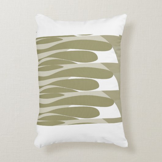 リーフおよびカーブ抽象芸術 アクセントクッション (正面(垂直))