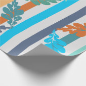 リーフとラインの折り返し紙 ラッピングペーパー (角)