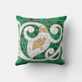 リーフと渦巻き大理石モザイクアート – クッション (裏面)