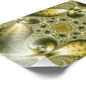 リーフと金ゴールド- Fractal Art フォトプリント (角)