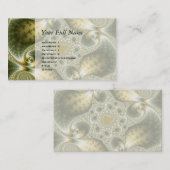 リーフと金ゴールド- Fractal Art 名刺 (正面/裏面)