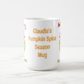 リーフのぞき取り秋葉の水の色をパーソナライズ コーヒーマグカップ (中央)