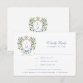 リーフのクレスト（弓あり） サンキューカード (正面/裏面)