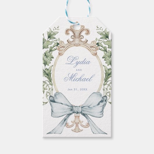 リーフのクレスト(弓あり) | 結婚s ギフトタグ (正面)