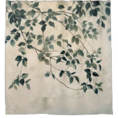 リーフぶら下がったの枝のシャワーカーテン シャワーカーテン (正面)