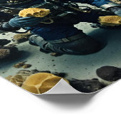 リーフを加工するスポンジダイバー ポスター (角)