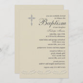 リーフアクセントバプテスマ招待状 招待状 (正面/裏面)
