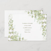 リーフアクセント悔やみや弔慰サンキューカード サンキューカード (正面/裏面)