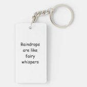 リーフアクリルキーチェーン付き男の子の雨の妖精 キーホルダー (裏面)