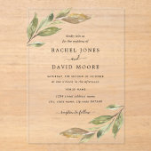 リーフアクリ澄んル結婚式招待状 アクリル招待状 (正面)