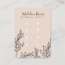 リーフアーティザンイヤリングスタッド表示カード コーリングカード