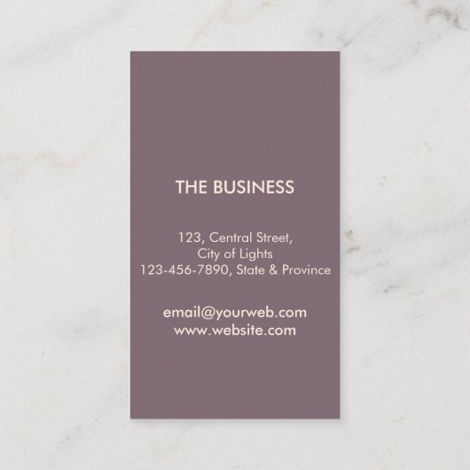 リーフアートドライ自然ヨガ瞑想マッサージ 名刺 (裏面)