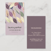 リーフアートドライ自然ヨガ瞑想マッサージ 名刺 (正面/裏面)