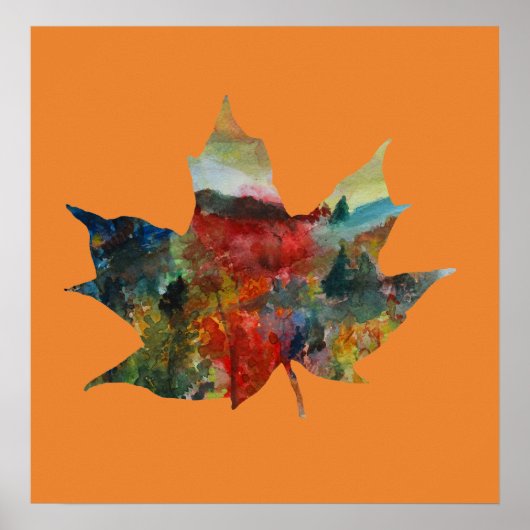 リーフアート、秋、秋葉紙ポスター ポスター (正面)