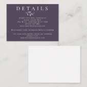 リーフィエレガンスウォーターカラーネイビー結婚ズ詳細 エンクロージャーカード (正面/裏面)