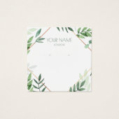 リーフィグリーンと金ゴールド縁どイヤリングディスプレイカード (正面)