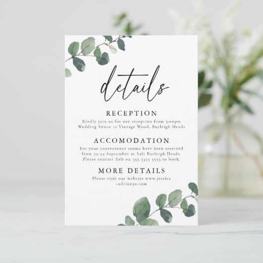 リーフィグリーンエレガンス結婚ズ詳細 エンクロージャーカード (スタンド正面)