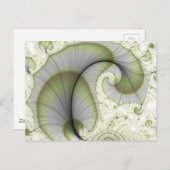 リーフィグリーン抽象芸術フラクタル模様 ポストカード (正面/裏面)