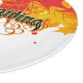 リーフィタイポグラフィ感謝祭の日言葉 カッティングボード (角)