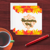 リーフィタイポグラフィ感謝祭の日言葉 シーズンカード