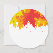 リーフィタイポグラフィ感謝祭の日言葉 シーズンカード (裏面)