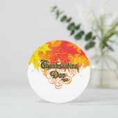 リーフィタイポグラフィ感謝祭の日言葉 シーズンカード (スタンド正面)