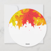 リーフィタイポグラフィ感謝祭の日言葉 シーズンカード (裏面)