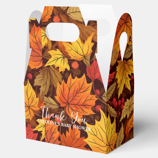 リーフィデリツ秋ベビーシャワー招待状 フェイバーボックス (オープン)