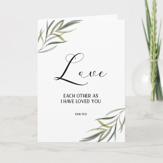 リーフィバイブル聖句ありがとう折り畳まれたカード サンキューカード (正面)