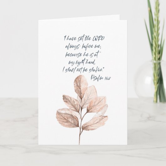 リーフィバイブル聖句ありがとう折り畳まれたカード サンキューカード (正面)