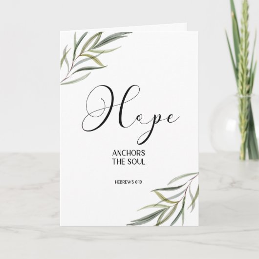 リーフィバイブル聖句ありがとう折り畳まれたカード サンキューカード (正面)