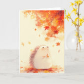 リーフィリトルハリネズミ カード (黄色い花)